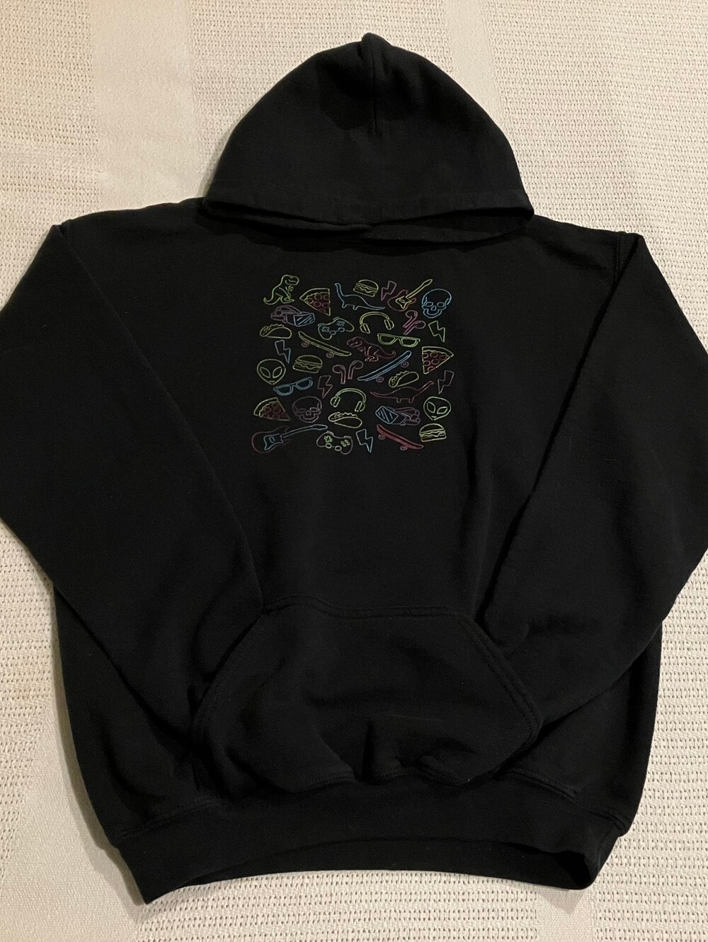 $2 If Bundled. Black Graphic Pullover Hoodie